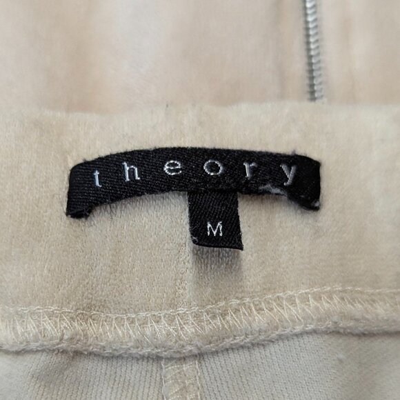 Theory Velour Track Suit Top is Small Bottom is Medium *Cream Colored - Picture 3 of 16